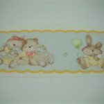 Bordo fantasia baby celeste 100% cotone 7cm