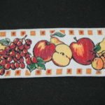 Bordo ricamato fantasia frutta 100% poliestere 5cm