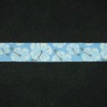 Nastro fantasia floreale celeste 12mm. Composizione 100% poliestere