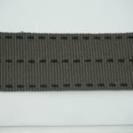 Nastro gros grain verde militare con impuntura in contrasto 25mm