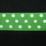 Nastro fantasia pois verde e bianco 25mm