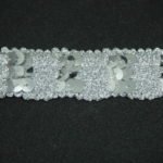 Passamaneria con paillettes lurex argento altezza 2.5 cm