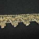 Passamaneria lurex oro con frangia altezza 2 cm