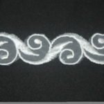 Pizzo in organza ricamata bianco 2.5cm