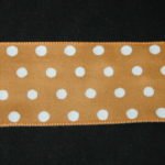 Nastro fantasia pois arancione e bianco 40mm