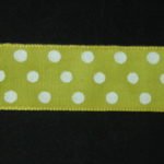 Nastro fantasia pois giallo e bianco 25mm