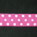 Nastro fantasia pois fuxia e bianco 25mm